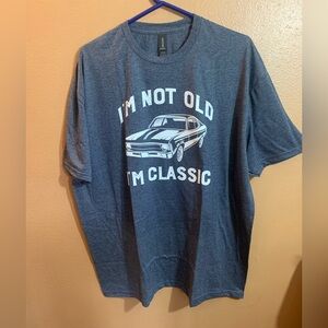 Classic Muscle Car Graphic Men's "I'm not Old I'm Classic" Gray T-Shirt 2XL New